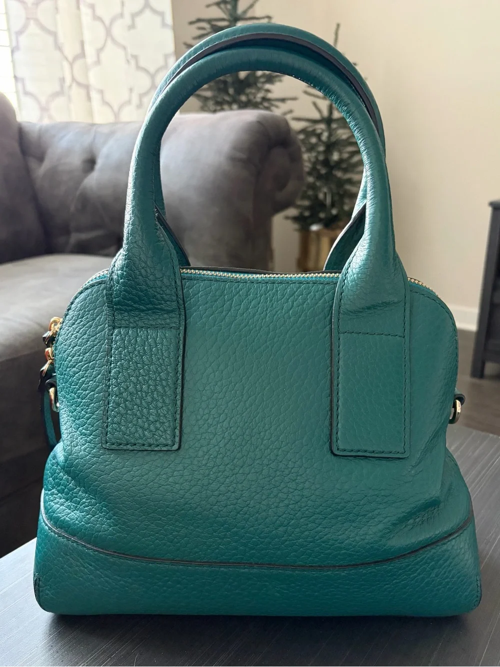 Kate Spade Pebbled Leather Dome Satchel (dust bag/strap included)